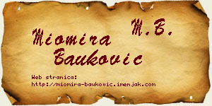 Miomira Bauković vizit kartica